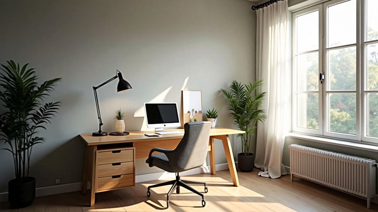 Das cleane Office symbolisiert die Wichtigkeit von Organisation als Online Marketing Freelancer.